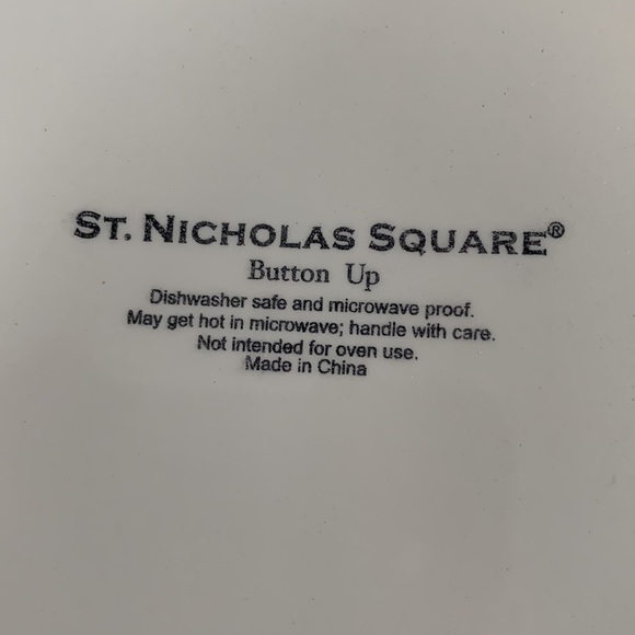 St. Nicholas Square Button Up Holiday Snowman Dip Mix Set Ceramic Bowl Spreader - Picture 7 of 13